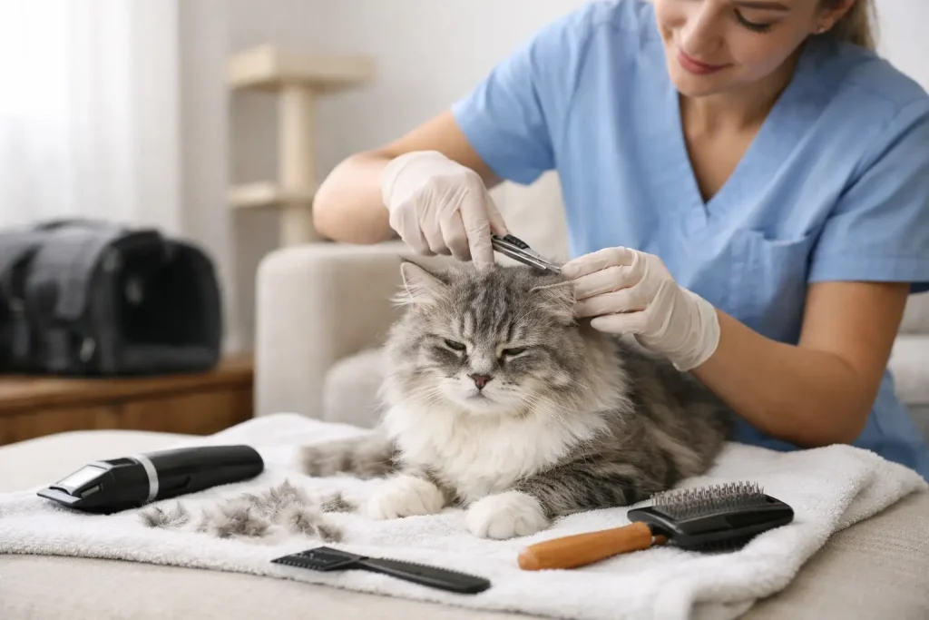 Cat Grooming Services at Home Explained